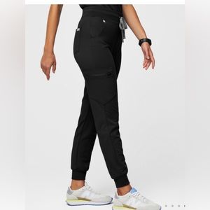 Figs Zamora High Waisted Black Small Joggers
